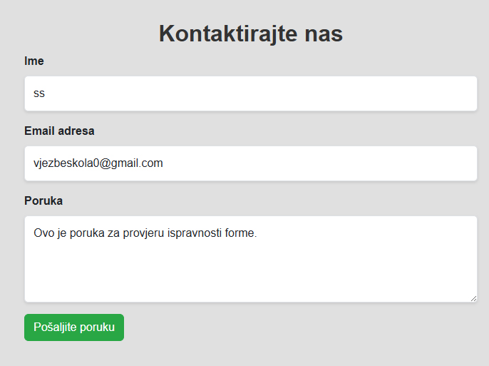 Rješenje - provjera funkcionalnosti