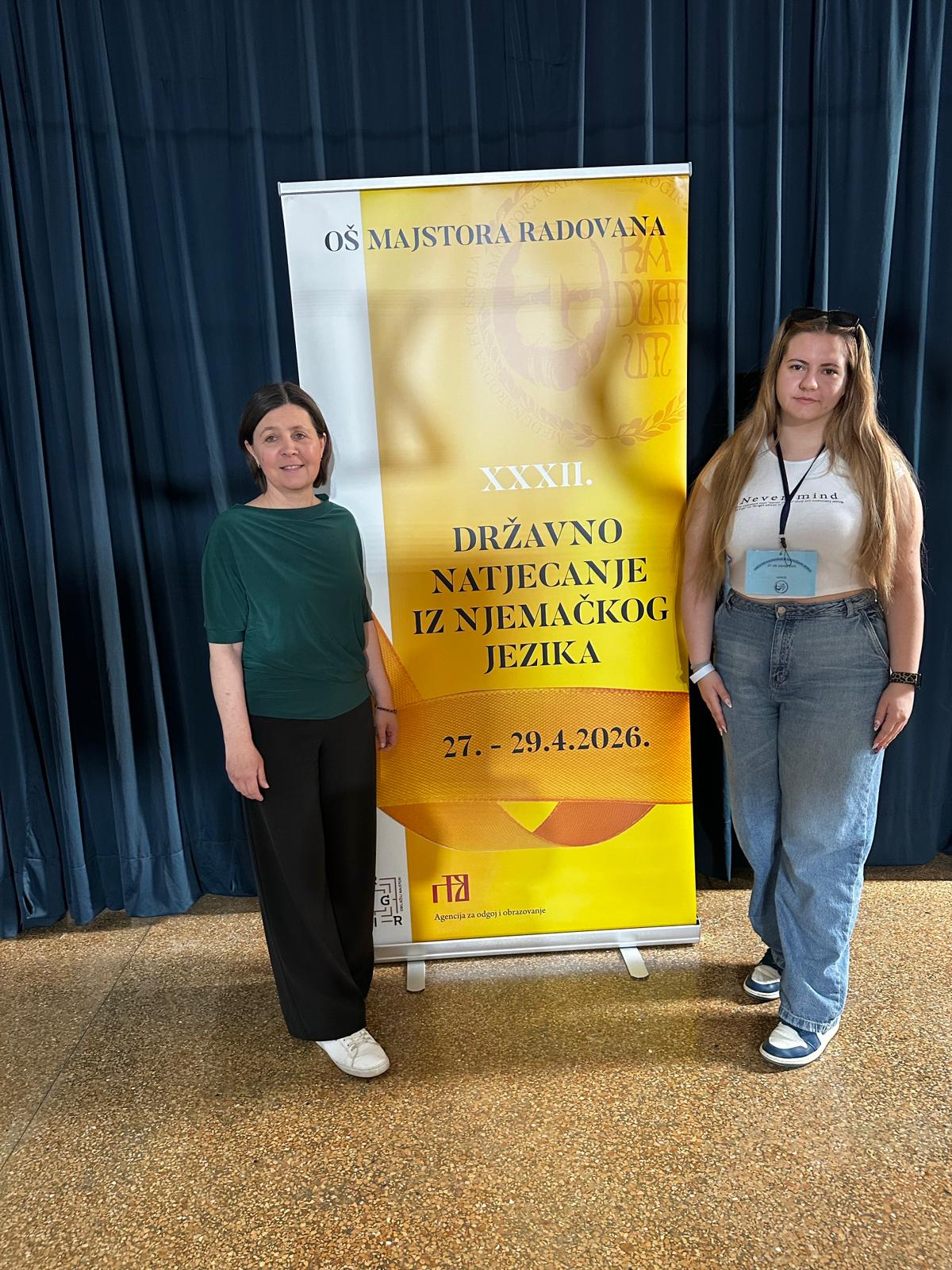 Veliki uspjeh naše učenice na državnom natjecanju iz njemačkog jezika