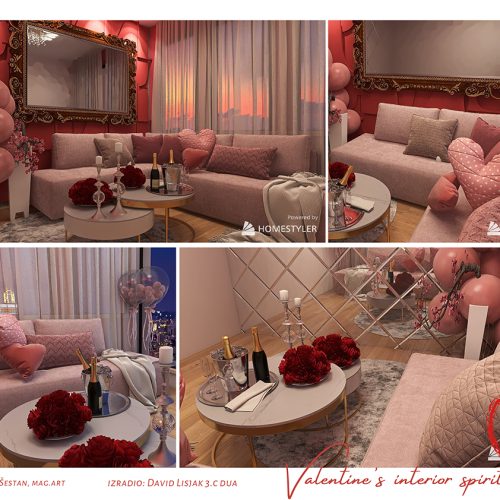 Tematska primjena programa Homestyler – oprema interijera u duhu Valentinova