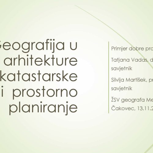 Geografija u službi arhitekture – katastarske karte