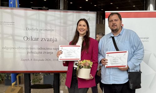 GRADITELJSKA ŠKOLA ČAKOVEC – Iva Varga i Petar Križnar primili Oskar zvanja