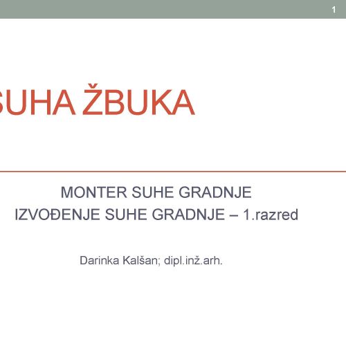 Suha žbuka i zidne obloge