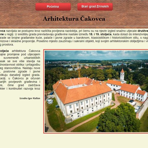 „ARHITEKTURA ČAKOVCA“ – projektni tjedan