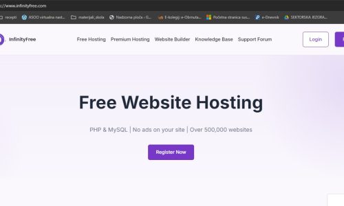 Tutorijal i prilagodba za prijenos web‑stranice na web‑poslužitelj (InfinityFree)
