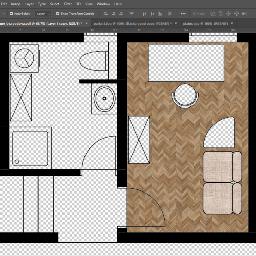 Primjena tekstura u grafičkom prikazu nacrta u kombinaciji programa AutoCAD i Photoshop