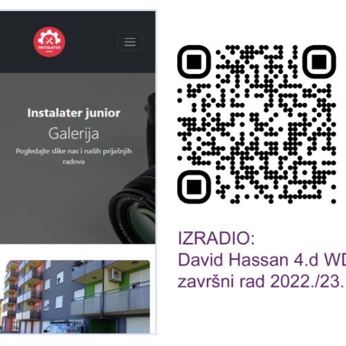 Primjeri dobre prakse – predmet Web projekti – završni stručni rad 2022./23.